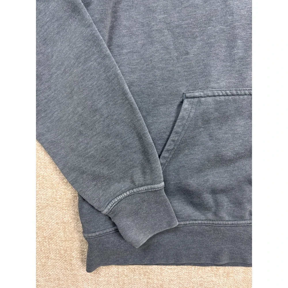 The North Face Mens Blue Gray Heather Logo Pullover Hoodie Size Medium